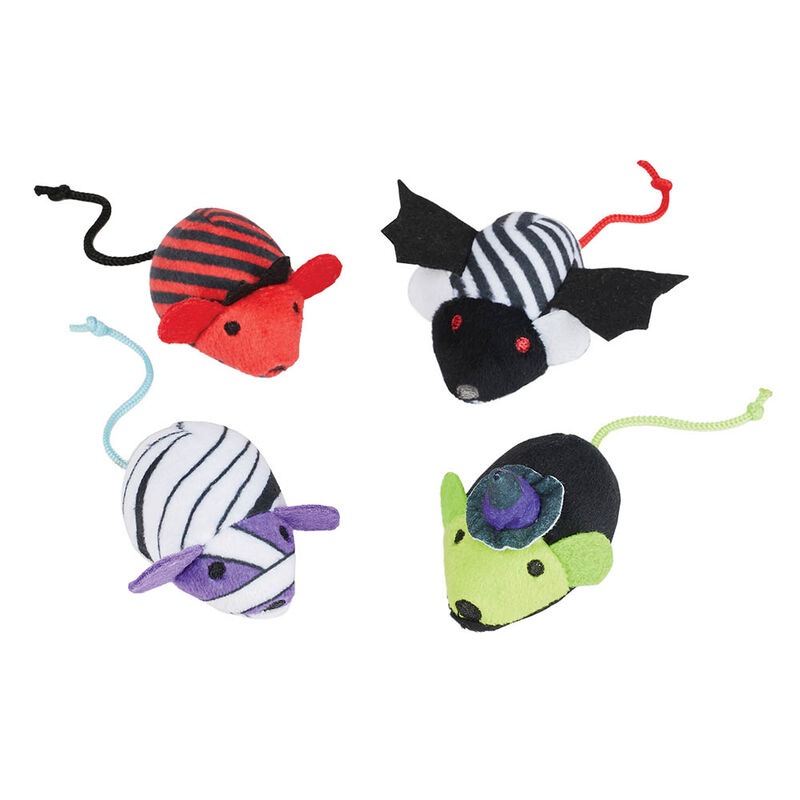 Hotel Doggy, Halloween Mouse Feline Toy - 4 pk - Chase Cat Toy image number null