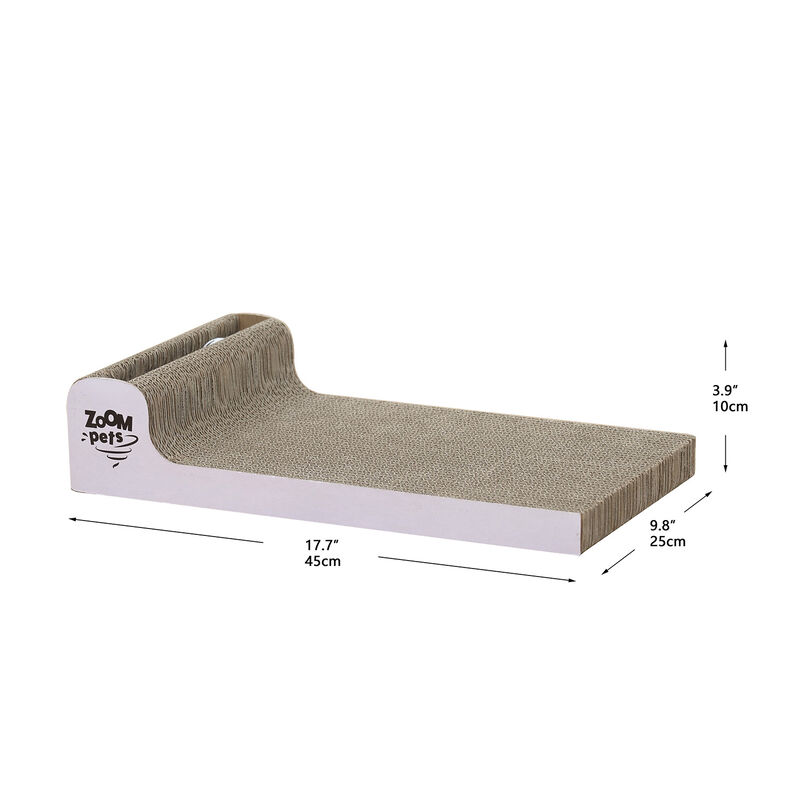 Zoom Pets, Corrugated Cat Scratcher w/Toy image number null