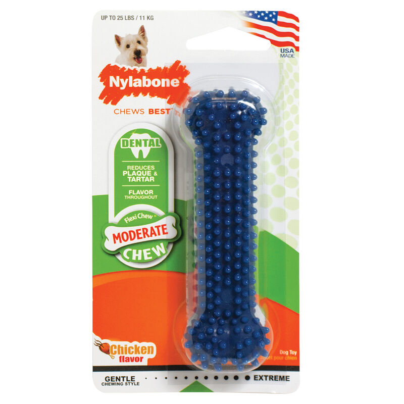 Nylabone, Dental Chew, Chicken Flavour Bone image number null