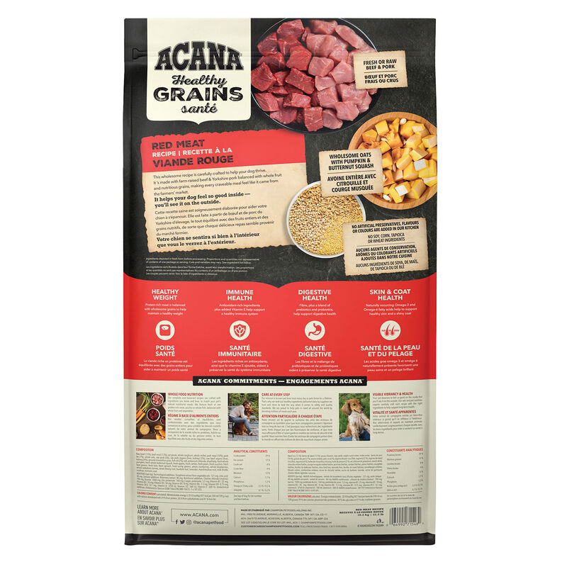 Acana, Adult - Healthy Grains - Red Meat - Dry Dog Food image number null