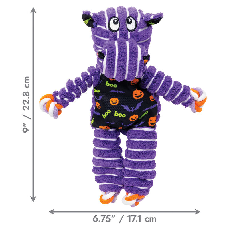 KONG Halloween Floppy Knots Hippo Dog Toy - S/M image number null