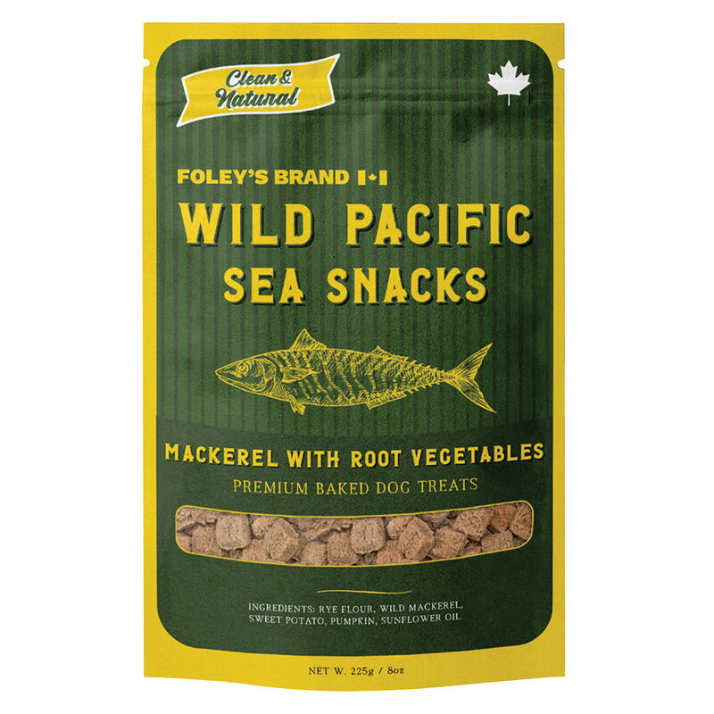 Foley's, Wild Pacific Sea Snacks - Mackerel with Root Vegetables - Baked Dog Treats image number null