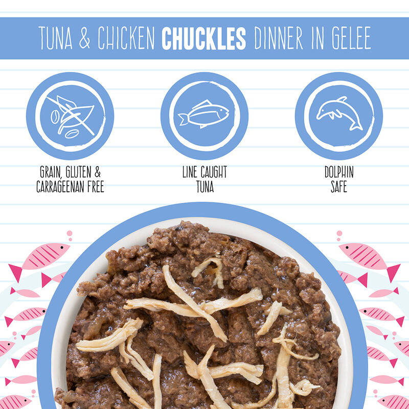 Weruva, Can Feline  - Tuna & Chicken Chuckles-156 g - Minced - Wet Cat Food image number null