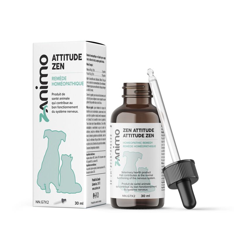 Zanimo, Zen Attitude Homeopathic Remedy &ndash; 30 ml &ndash; Pet Supplement image number null