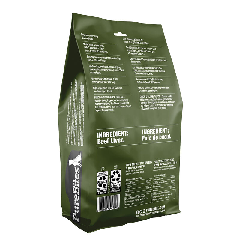 PureBites, Jumbo Size Treats - Beef Liver - 1248 g - Freeze Dried Dog Treat image number null