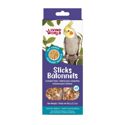 Living World Cockatiel Treat Sticks - Nut Crunch 2 pk