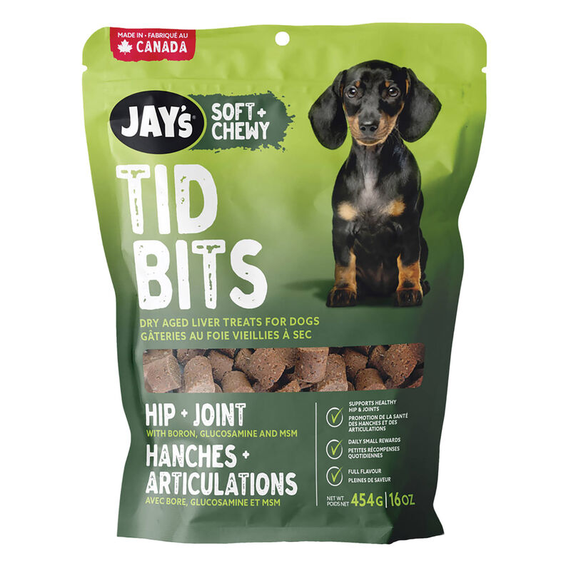 JAY'S TASTY ADVENTURES, Original Tid Bits - Hip & Joint - Dry Aged Liver - Dog Treats image number null