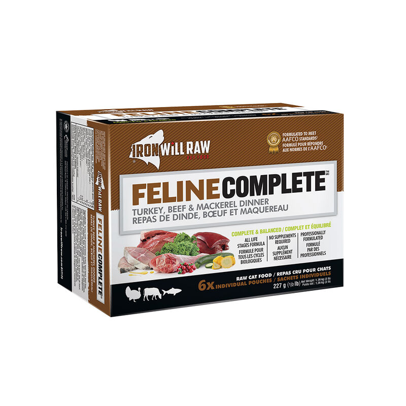 Iron Will Raw, Feline Complete, Turkey,Beef and Mackerel Dinner - 1.36kg image number null