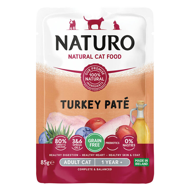 Feline Adult, Turkey Pat&eacute; - 85 g Pouch - Wet Cat Food image number null