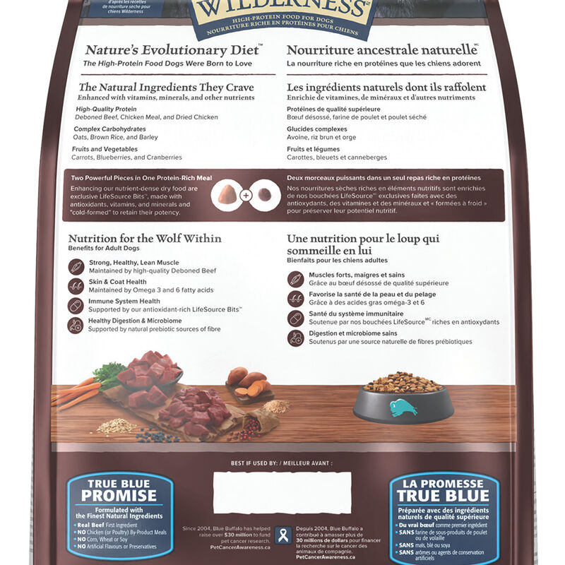 Blue Buffalo, Wilderness - Beef - Dry Dog Food image number null