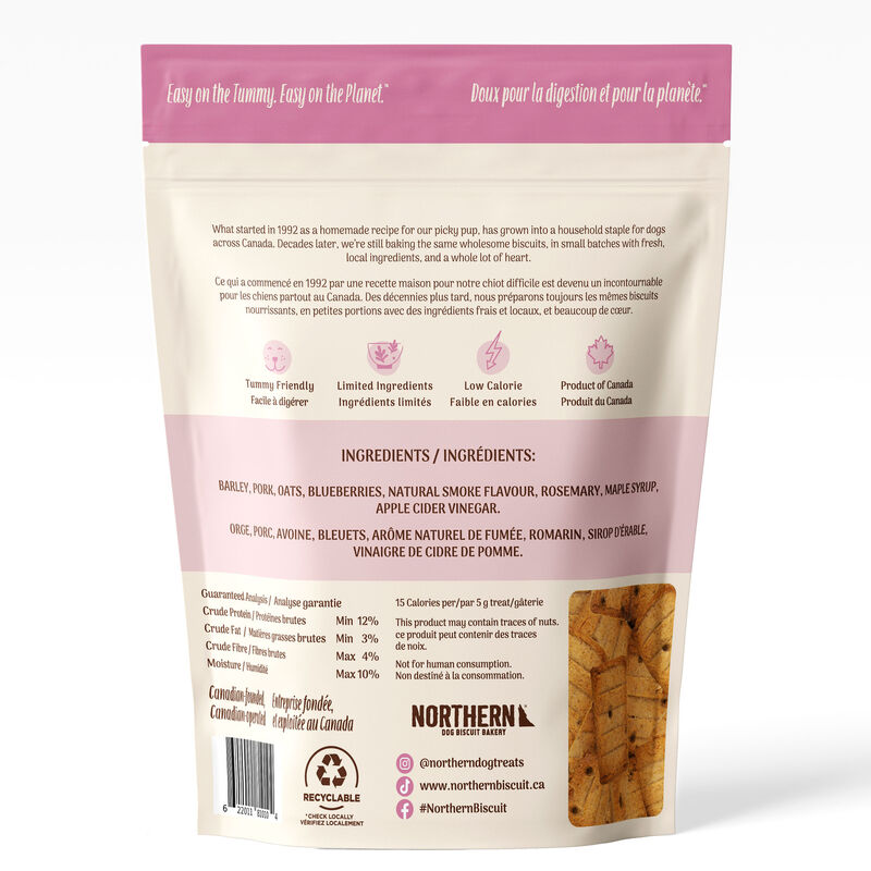 Northern Biscuit, Wheat Free Canadian Bacon with Blueberries - 1.36 kg - Dog Biscuit image number null