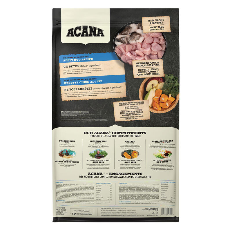 Acana, Adult Dog Food, Free-Run Chicken & Hake image number null