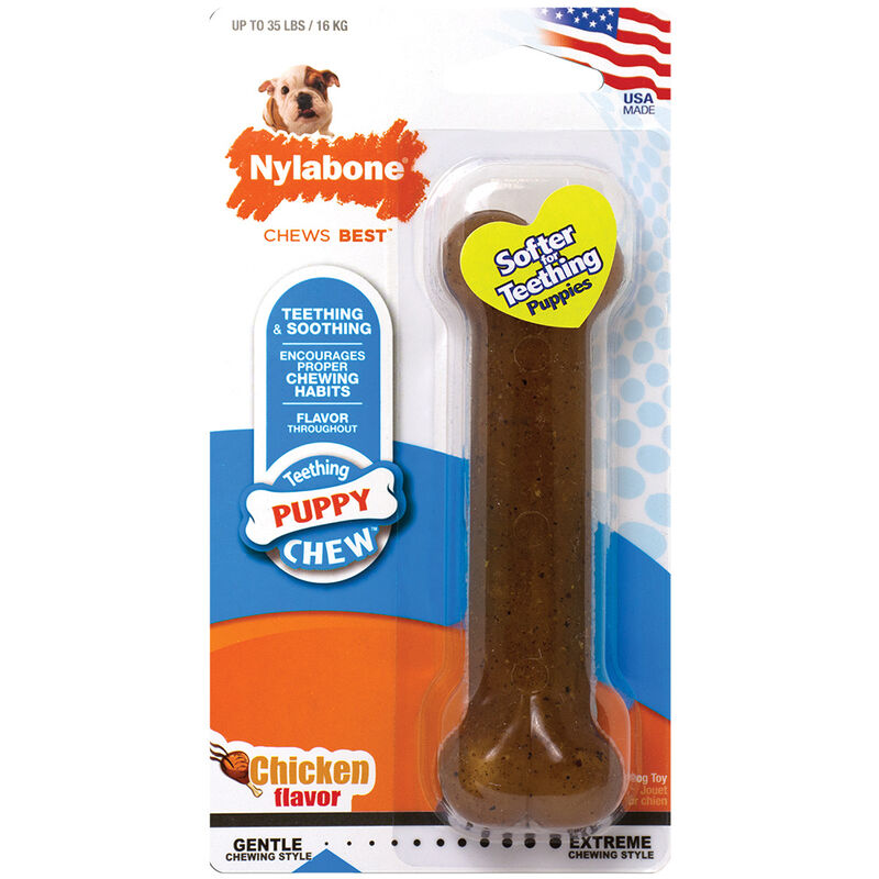 Nylabone, Puppy Chew, PuppyBone, Chicken Flavour image number null