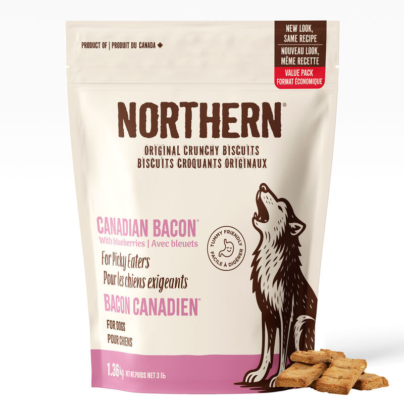 Northern Biscuit, Wheat Free Canadian Bacon with Blueberries - 1.36 kg - Dog Biscuit image number null