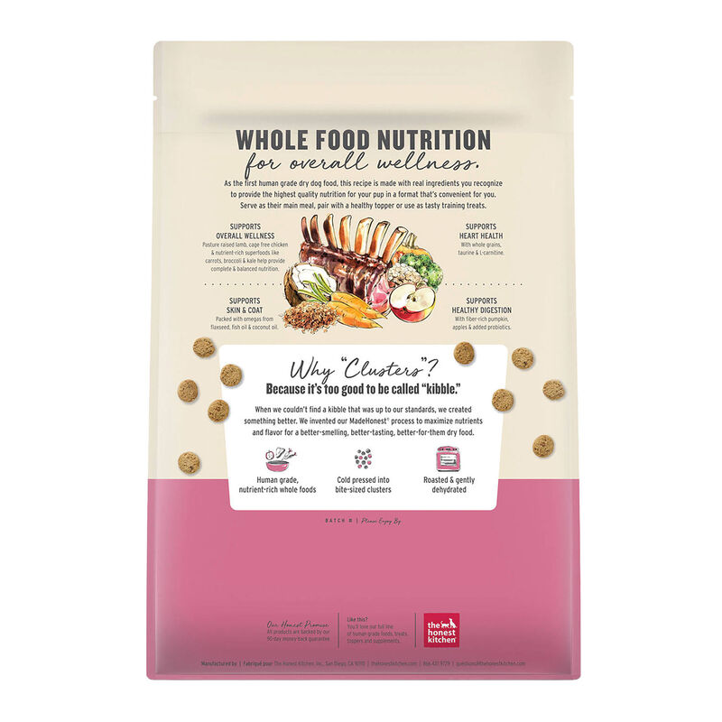 The Honest Kitchen, Adult Lamb & Superfoods Whole Food Clusters WG &ndash; 1.81 kg &ndash; Dog Dry Food image number null