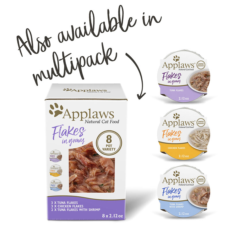 Applaws, Pot, Feline Adult - Tuna Flakes in Gravy - 60 g - Wet Cat Food image number null