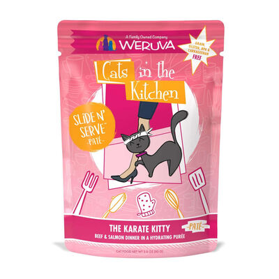 Weruva, Pouch Feline - The Karate Kitty - Beef & Salmon - 85 g - Pate - Wet Cat Food