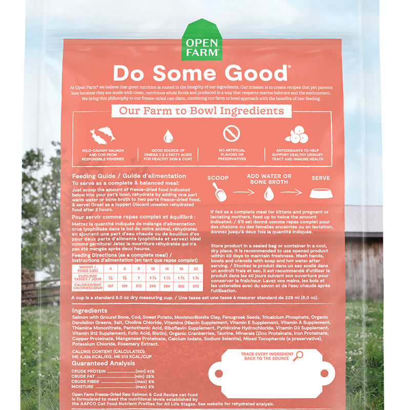 Open Farm, Freeze Dried Raw Morsels - Salmon & Cod - Freeze Dried Cat Food image number null