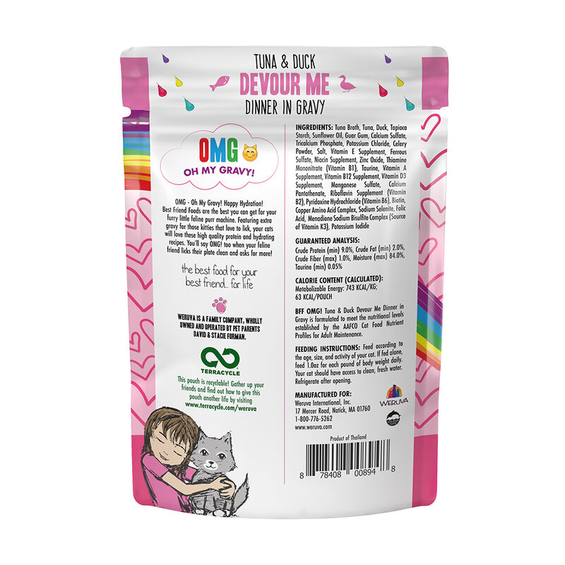 Weruva, Can Feline  - Tuna & Duck Devour Me - 85 g - Minced - Wet Cat Food image number null