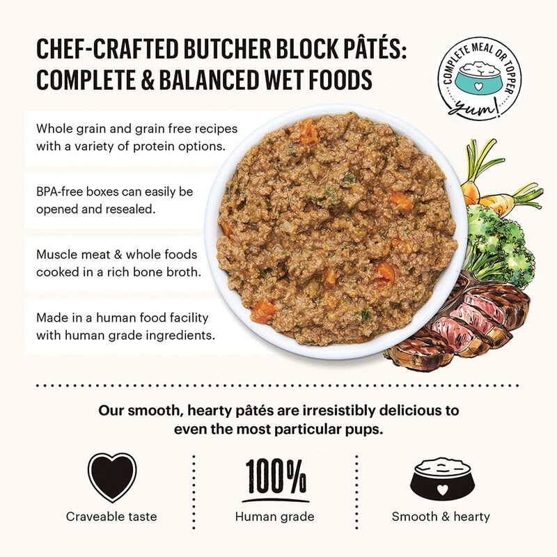The Honest Kitchen, Butcher Block Pate, Chicken & Greens - Wet Dog Food image number null