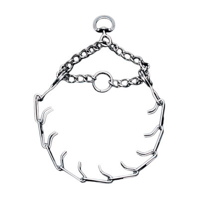Dog Prong Training Collar, Chrome, 4.0 mm x 22"