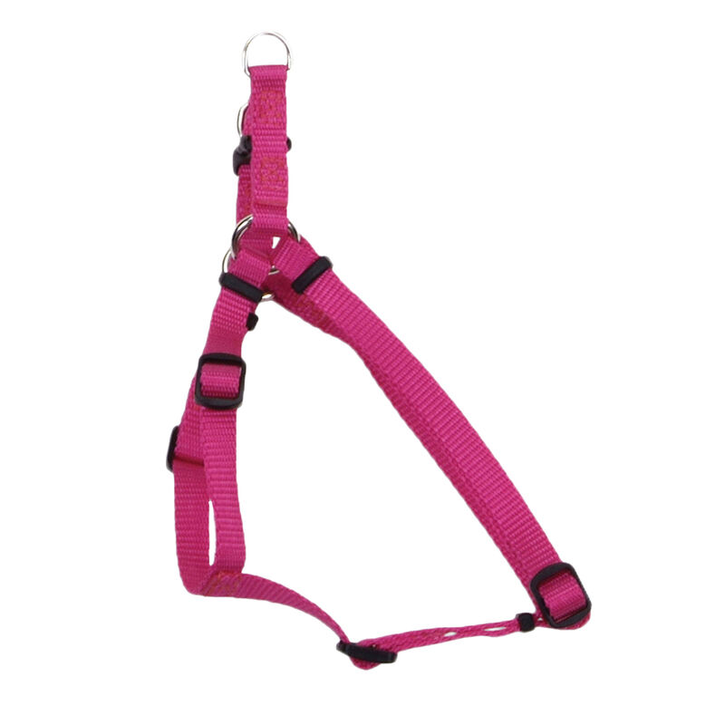 Adjustable Dog Harness, Pink Flamingo, Medium - 3/4" x 20"-30" image number null