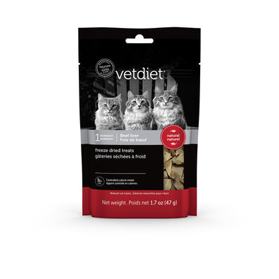 Vetdiet, Freeze Dried Cat Treats - Beef Liver - 47 g - Freeze Dried Cat Treat