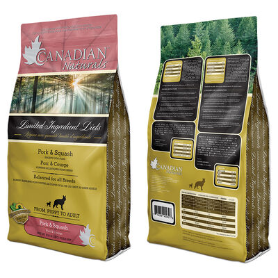 Canadian Naturals, Adult - LID Pork  &  Squash - Dry Dog Food