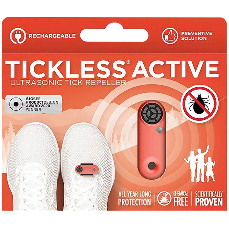 Tickless, Active Rechargeable Ultrasonic Tick & Flea Repellent - Coral image number null