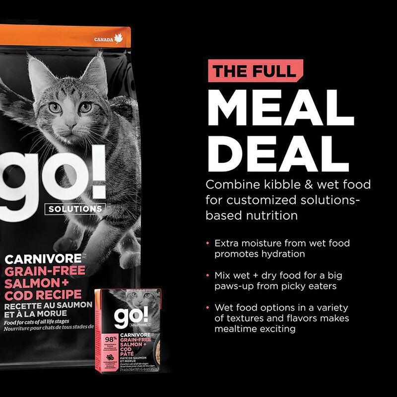 GO! SOLUTIONS CARNIVORE Grain Free Salmon + Cod Recipe for cats image number null