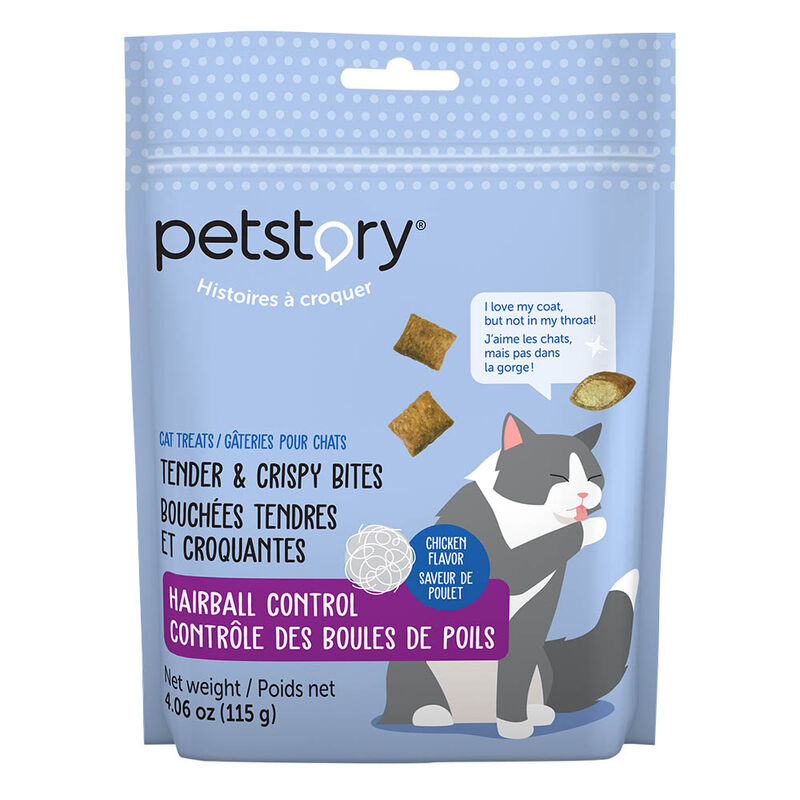 Petstory, Tender and Crispy Bites - Hairball Control - 115 g image number null