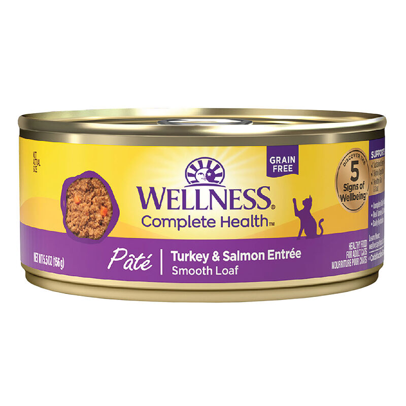 Wellness, Canned Cat Food, Complete Health, Turkey & Salmon - Wet Cat Food image number null