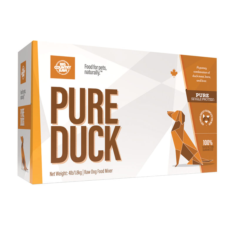 Big Country Raw, Pure Duck - 4 lb - Frozen Dog Food image number null