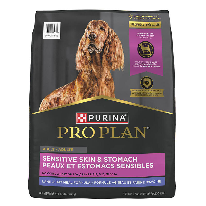Purina Pro Plan Specialized Sensitive Skin & Stomach Adult, Lamb & Oat Meal Dry Dog Food 7.26kg image number null