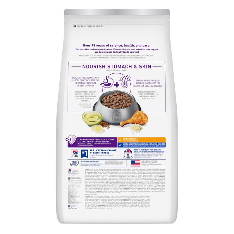 Science Diet, Adult Sensitive Stomach & Skin Chicken Recipe - Dry Dog Food image number null