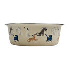 Brigade Printed Dog Bowl - Beige image number null