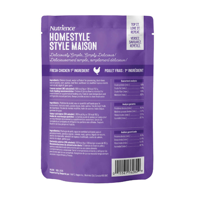 Nutrience, Homestyle Topper Chicken Quinoa Bowl &ndash; Dog Wet Food image number null