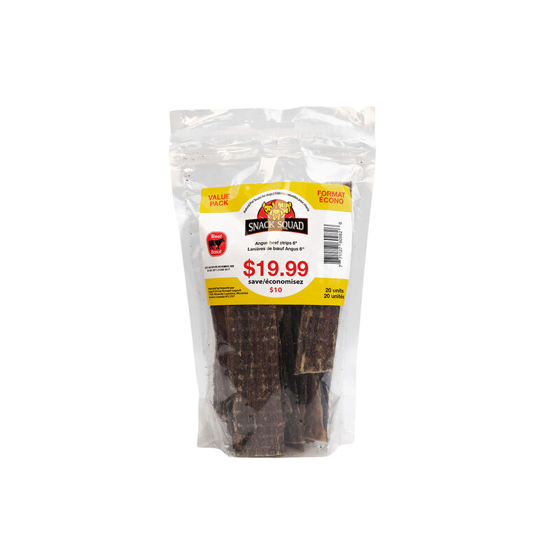 Snack Squad, Angus Strips - 6" - 20 pk image number null