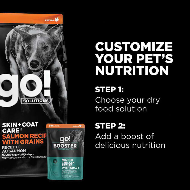 GO! SOLUTIONS,  BOOSTER Tranquility  Minced Chicken with gravy - 78 g - Wet Dog Food image number null