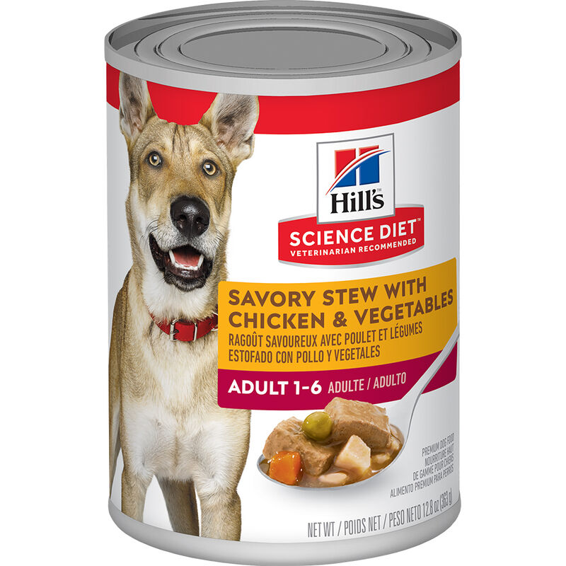 Science Diet, Can, Adult - Savory Stew Chicken & Vegetables - 363 g - Wet Dog Food image number null