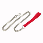 Chain Dog Leash with Nylon Handle, Black, 2.0 mm x 4' image number null