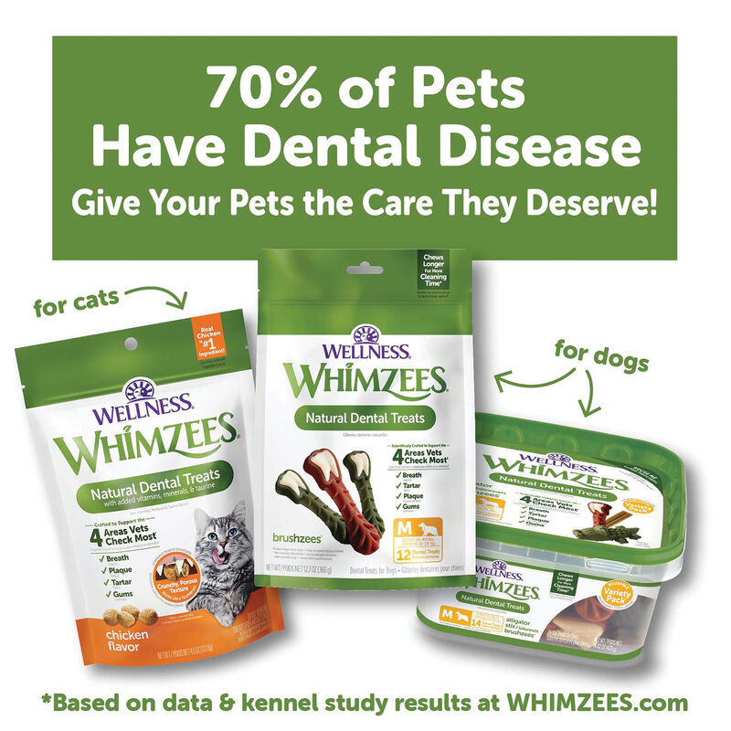Whimzees, Dental Treat, Toothbrush Star Value Pouch - L-6 Pc image number null
