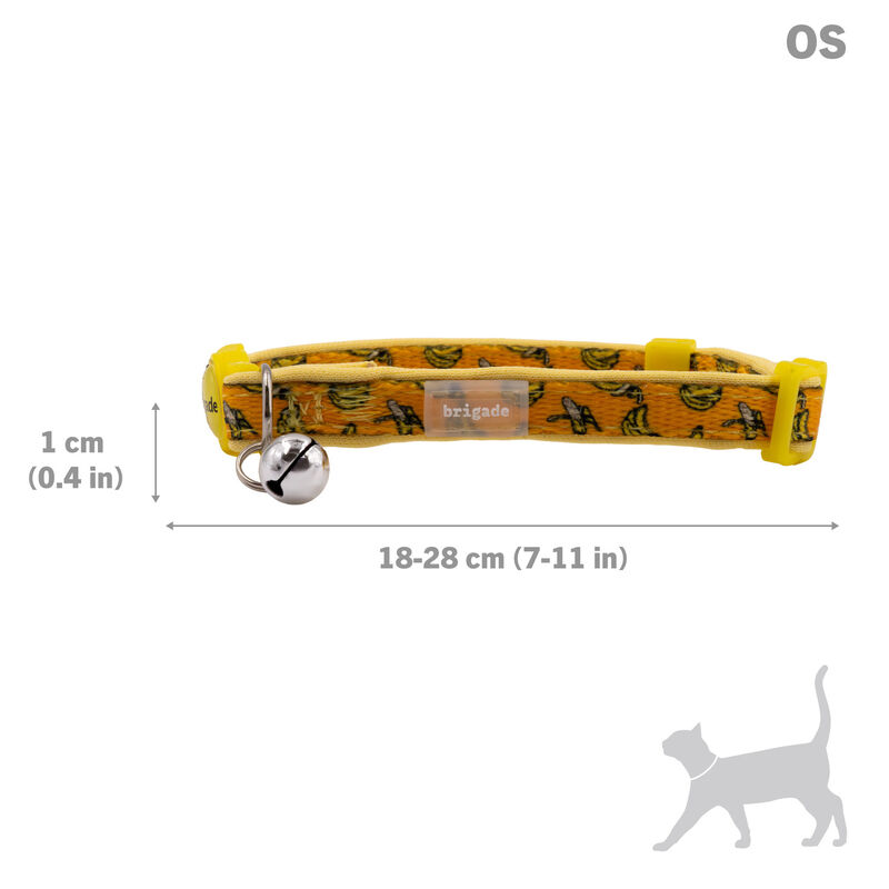 Brigade Neoprene Cat Collar - Bananas image number null