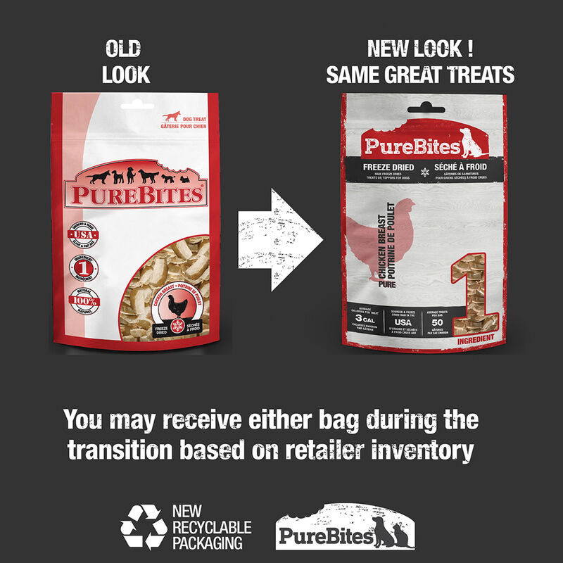 PureBites, Entry Size Dog Treats, Chicken - 40 g - Freeze Dried Dog Treat image number null