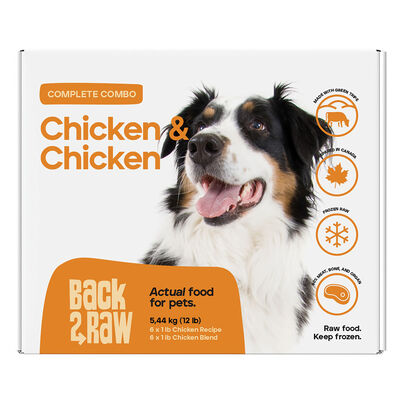 Back2Raw, Complete, Patty - Chicken & Chicken Blend - 5.44 kg(12x0.45kg)