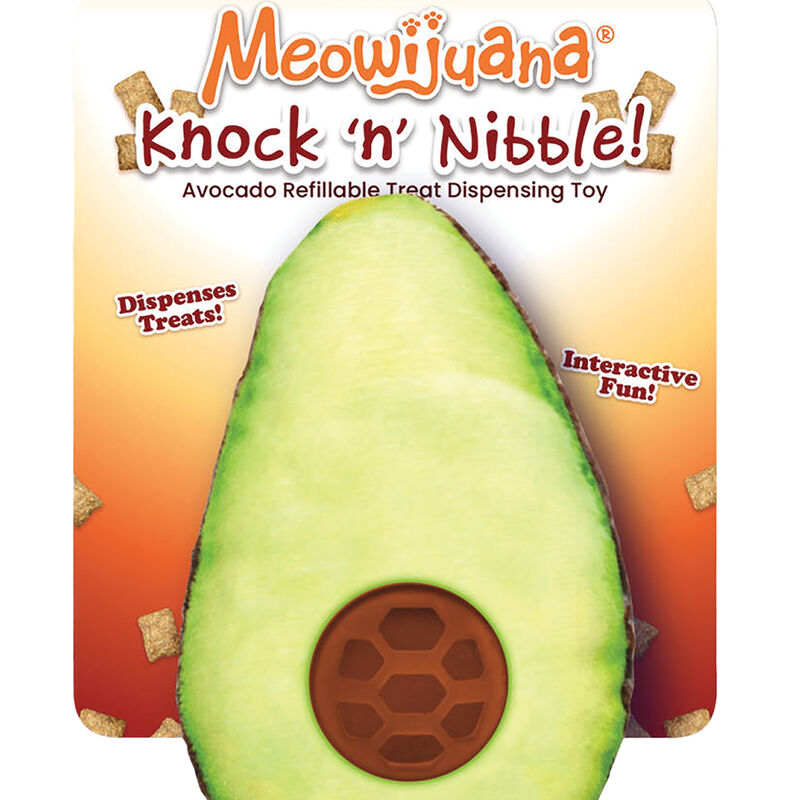 Meowijuana,, Knock 'n' Nibble - Avocado Treat Dispenser image number null