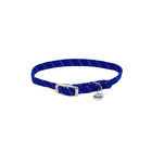 Cat Collar - Reflective Stretch - Blue w/Charm - 3/8x10" image number null