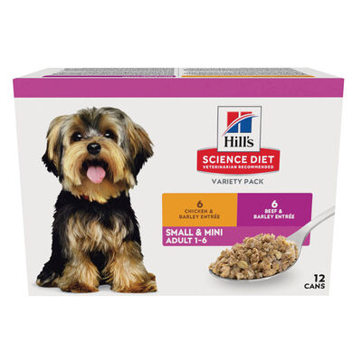 Science Diet, Adult Small & Mini Breed Chicken & Beef Variety Pack - Dog Wet Food