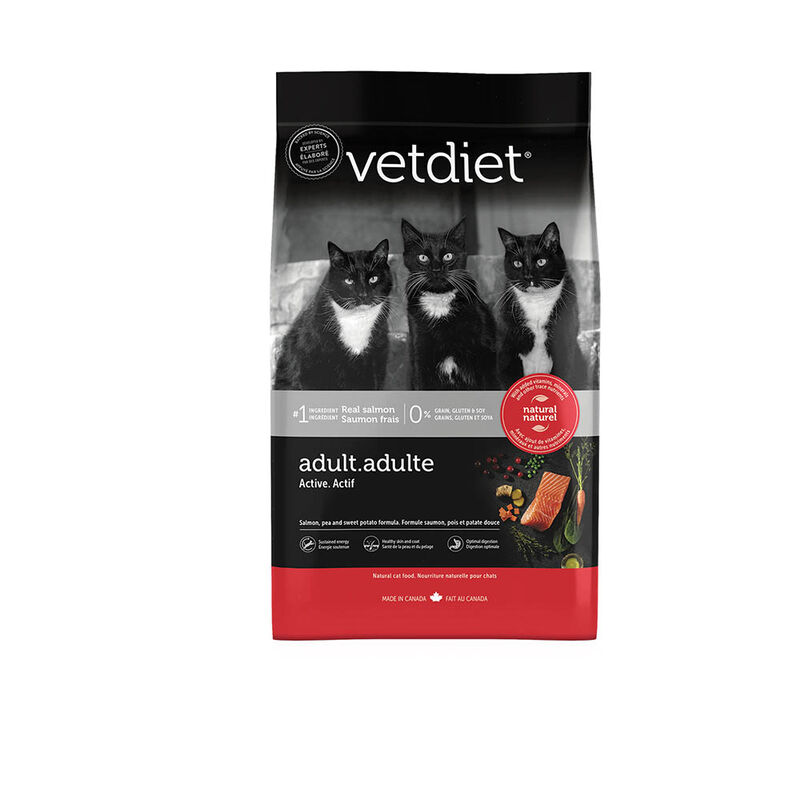 Vetdiet, Feline Adult - Active - Salmon, Pea & Sweet Potato - Dry Cat Food image number null