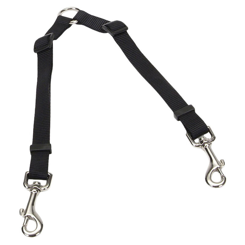 2 Dog Adjustable Coupler, Black, 3/4" x 24"-36" image number null